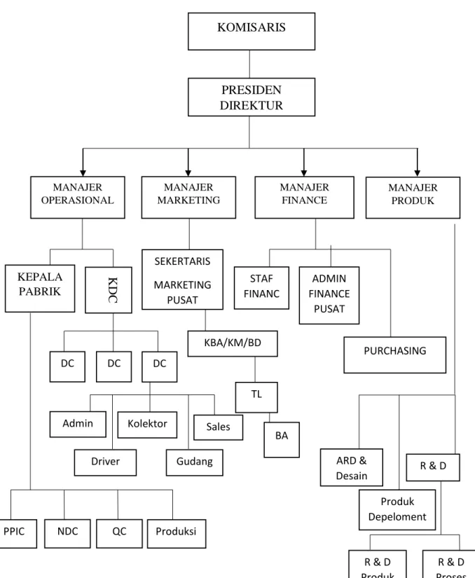 Gambar 4.1 Struktur Organisasi PT. Paragon Technology and Innovation 