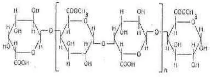 Gambar 1. Struktur molekul pektin 