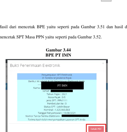 Gambar 3.44   BPE PT IMN 