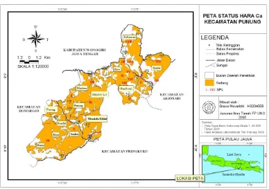 Gambar 1. Status Hara Ca tersedia Kecamatan Punung 