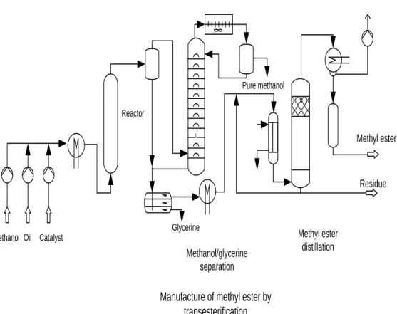 Gambar 2. Manufacture of methyl ester by transesterification 