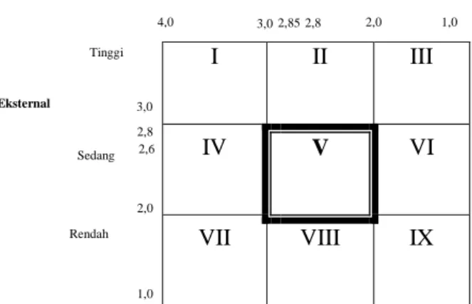 Gambar  2.  Penentuan  Posisi  Strategi  Agroindustri  Tempe  Dan  Keripik  Tempe  di  Dusun  Sanan, Kota Malang 