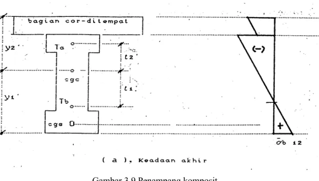 Gambar 3.9 Penampang komposit 