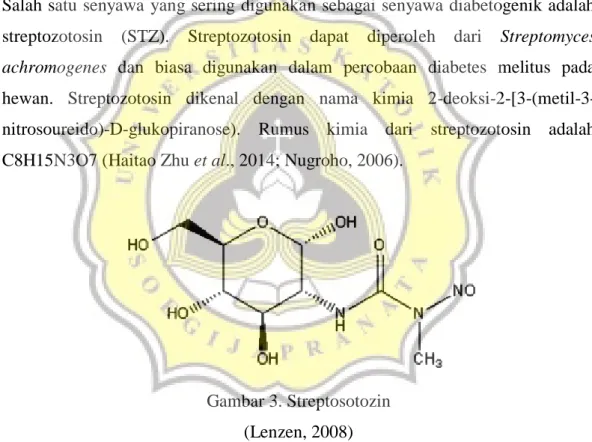Gambar 3. Streptosotozin  (Lenzen, 2008) 