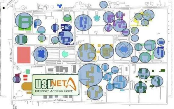 Gambar 2.10 Peta akses jaringan nirkabel USU 