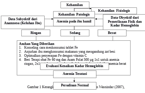 Gambar 1 Kerangka Berfikir Menurut Tarwoto dan Wasnindar (2007),Persalinan Normal