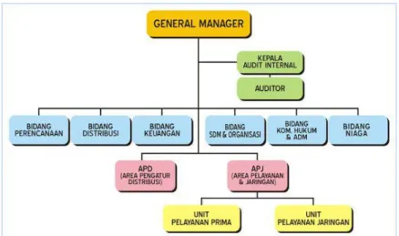 Gambar 2.1 Struktur Orgaisasi PLN tingkat APJ 