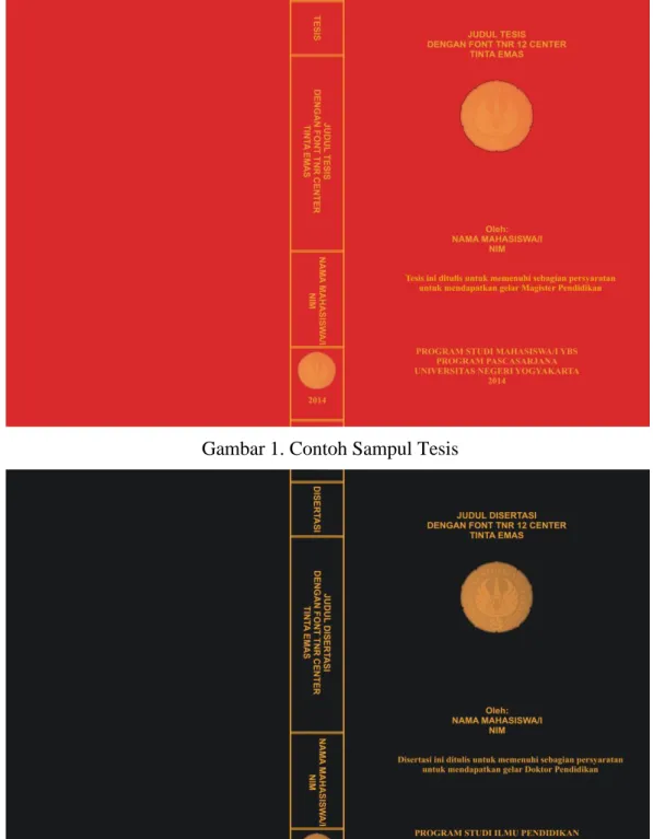 Gambar 1. Contoh Sampul Tesis  