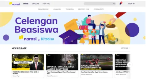 Gambar 2.2 Tampilan Situs Narasi 