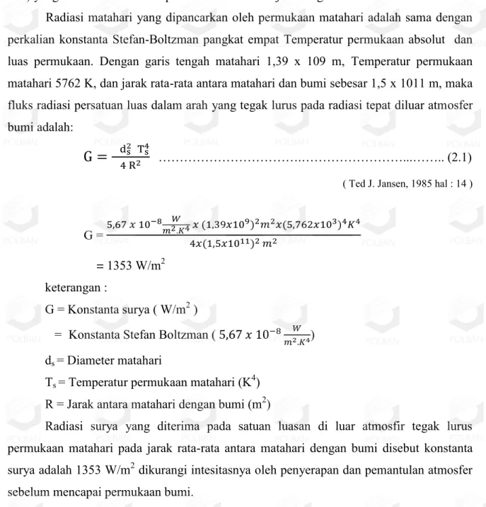 Tabel 2.1 Satuan lain untuk Konstanta Surya 
