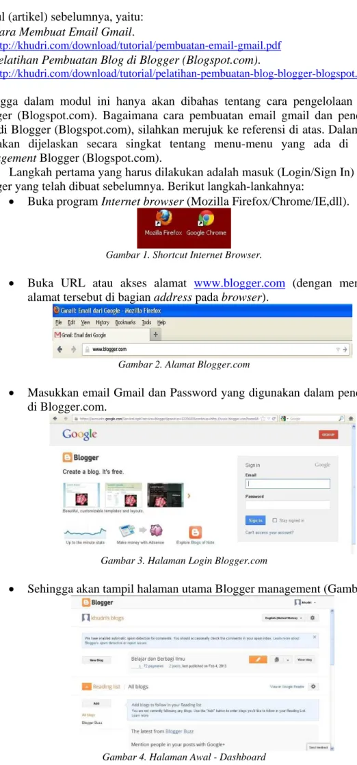 Gambar 1. Shortcut Internet Browser. 