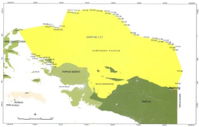 Gambar 1. Wilayah Pengelolaan Perikanan perairan Teluk Cendrawasih