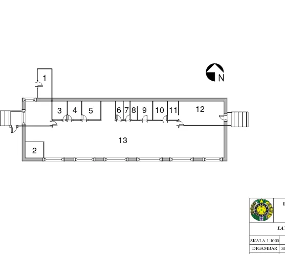 Gambar 2.2 Layout Lantai Satu Gedung J17 DTM