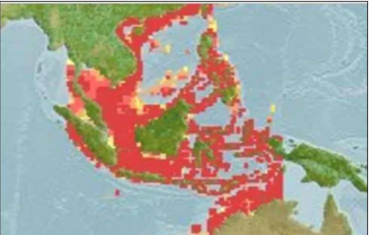 Gambar 2 Distribusi ikan lemuru di perairan Indonesia  Sumber: fishbase.org  