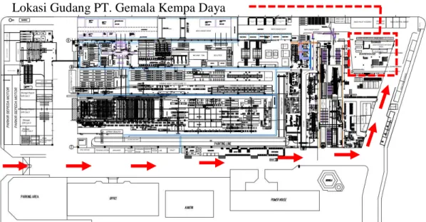 Gambar 4.1 PT. Gemala Kempa Daya Factory Layout   (detail terlampir) 