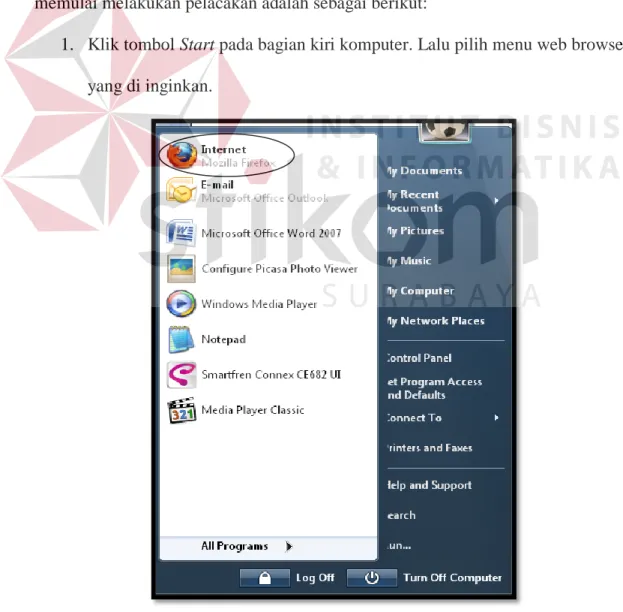 Gambar 4. 7 Tampilan Menu Start 