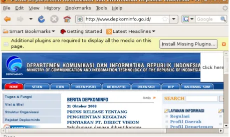 Gambar  4.1 : Tampilan Browser Mozilla Firefox 