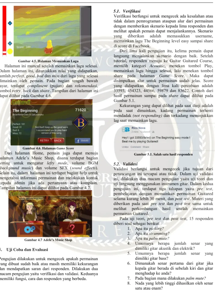 Gambar 4.5. Halaman Memainkan Lagu 
