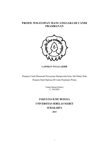 Top PDF Klasifikasi Frekuensi Kunjungan Wisatawan Ke Candi Prambanan ...