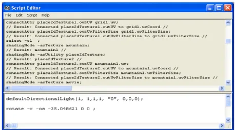 gambar 2.8 Jendela Script Editor