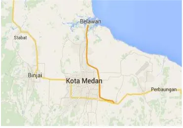Gambar 2.1 Lokasi Kota Medan 