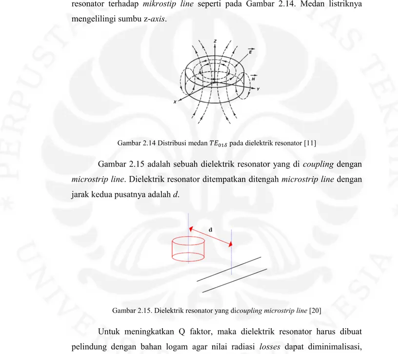 Gambar 2.14 Distribusi medan   pada dielektrik resonator [11] 