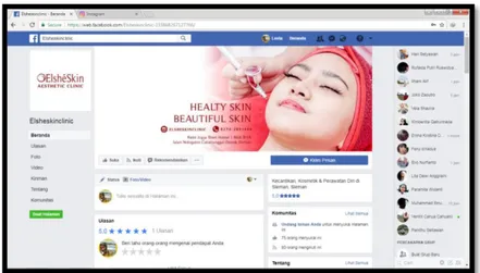 Gambar 3.4 Facebook ElshéSkin Aesthetic Clinic 