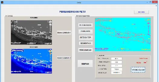 Gambar 2 Tampilan Program Perbandingan Peta Pulau Jawa 2010 dan 2014 