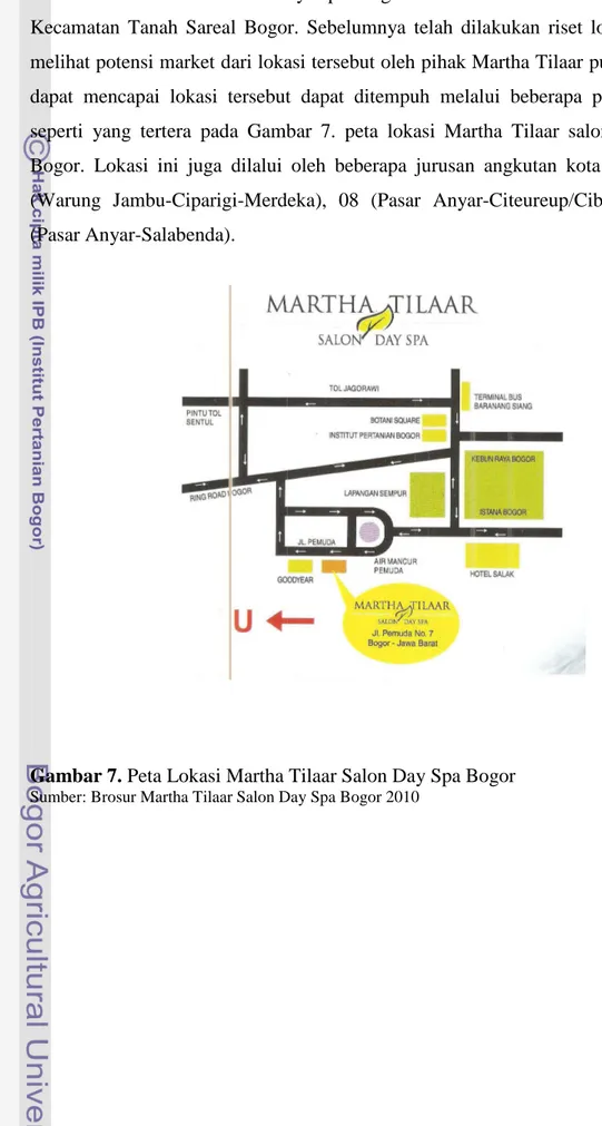 Gambar 7. Peta Lokasi Martha Tilaar Salon Day Spa Bogor 