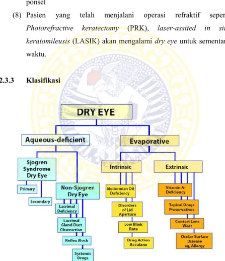 Gambar 2.4 Klasifikasi Dry Eye Berdasarkan National Eye Institute /  Industry Workshop (Lemp et al., 2007) 