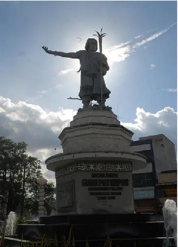 Gambar 1. Monumen Guru Patimpus di persimpangan jalan Gatot  Subroto, Medan 