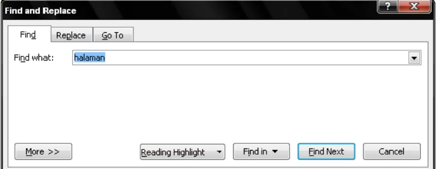 Gambar 2. 1 Menemukan Kata (FIND) 