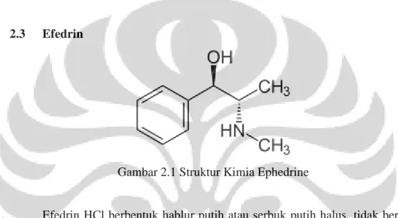 Gambar 2.1 Struktur Kimia Ephedrine 