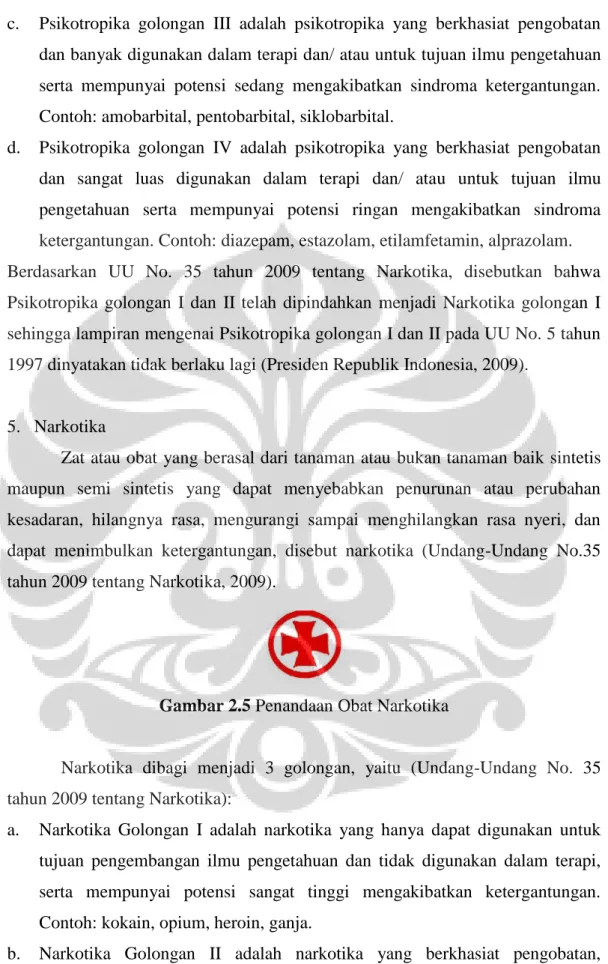 Gambar 2.5 Penandaan Obat Narkotika