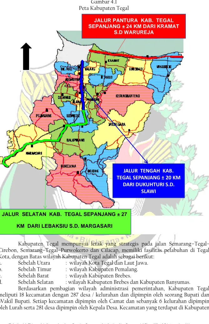 Gambar 4.1  Peta Kabupaten Tegal 