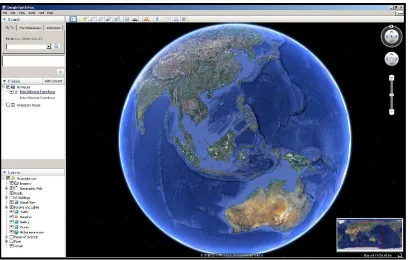 Gambar 2. Tampilan software Google Earth Plus 