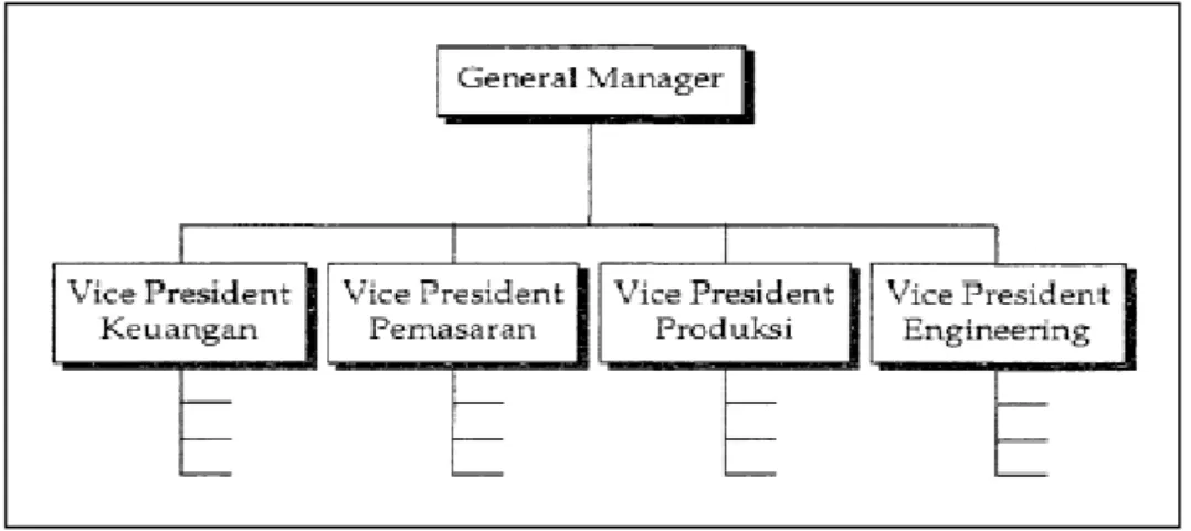 Gambar 1. Struktur Organisasi Fungsional Sederhana 