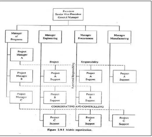 Gambar 8. Struktur Organisasi Matriks Kompleks 