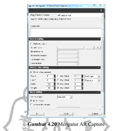 Gambar 4.20 Mengatur AR Capture 