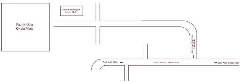 Gambar 2.1 Vicinity map pabrik gula Kwala Madu 