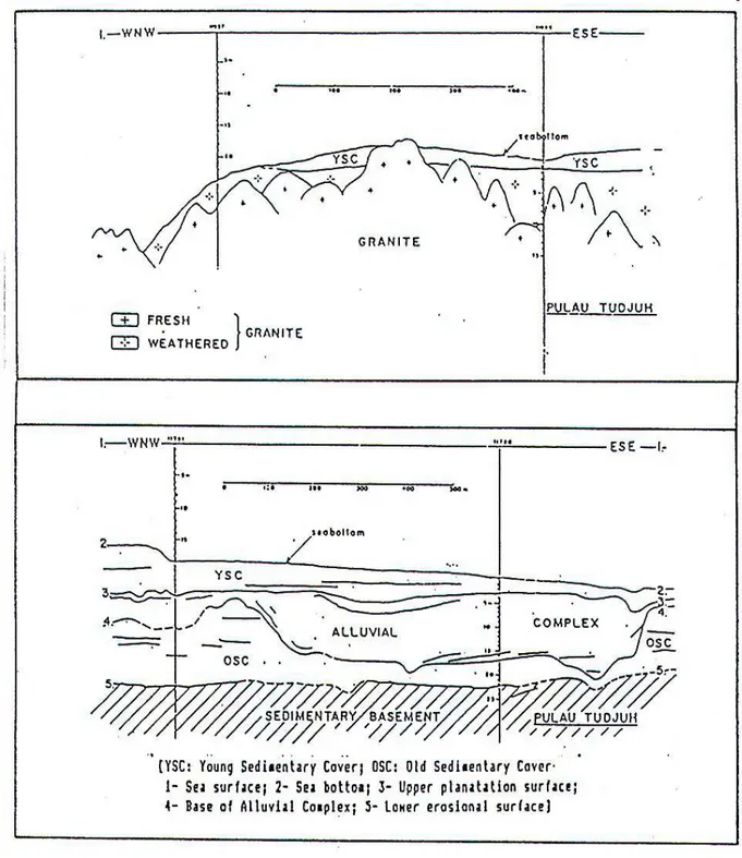 Gambar 2. Interpretasi Seismik Pulau Tujuh (Aleva, 1973)