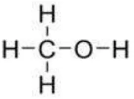 Gambar 2.5 Struktur Kimia Metanol 