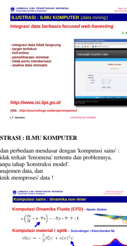 ILUSTRASI : ILMU KOMPUTER (data mining) Integrasi data berbasis focused web-havesting