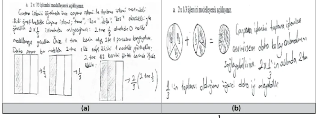 Figure 3. Some sample answers to item  2 x 1 3