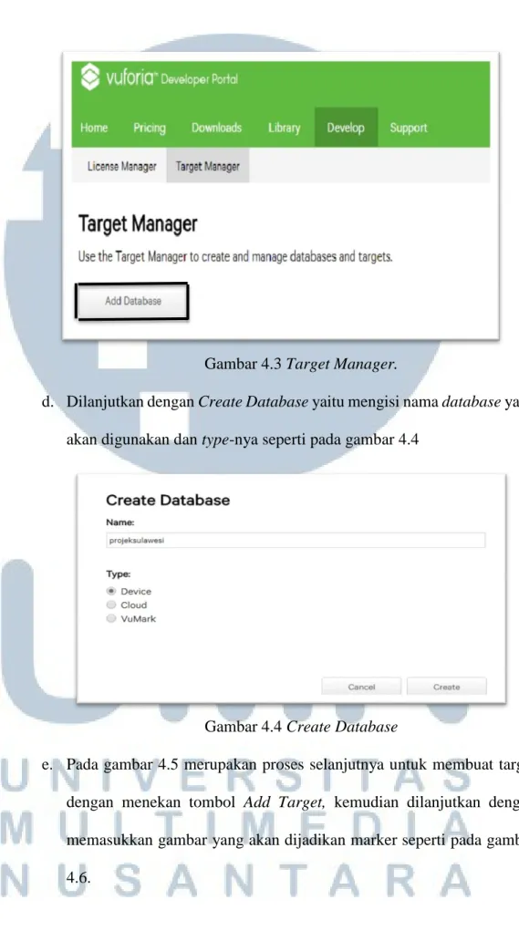 Gambar 4.3 Target Manager. 