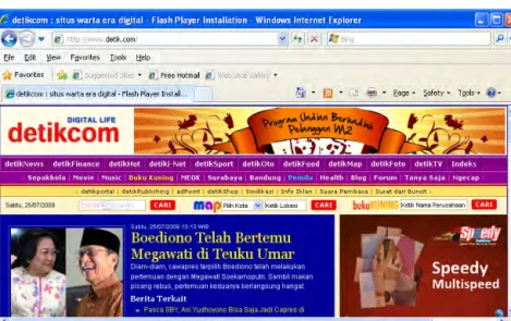 Gambar 1.4  Contoh layanan web (www) dari detik.com.