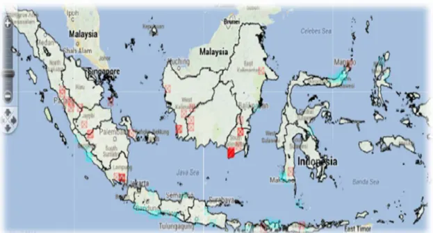 Gambar 1. Peta Sumber Daya Bijih Besi di Indonesia (webgis.djmbp.esdm.go.id)