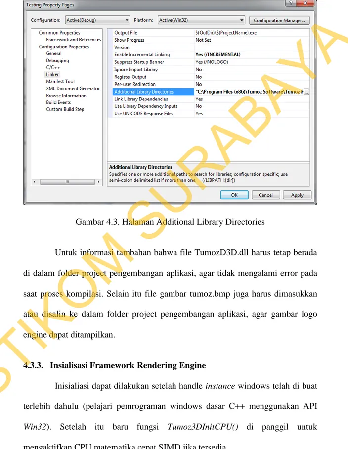 Gambar 4.3. Halaman Additional Library Directories 