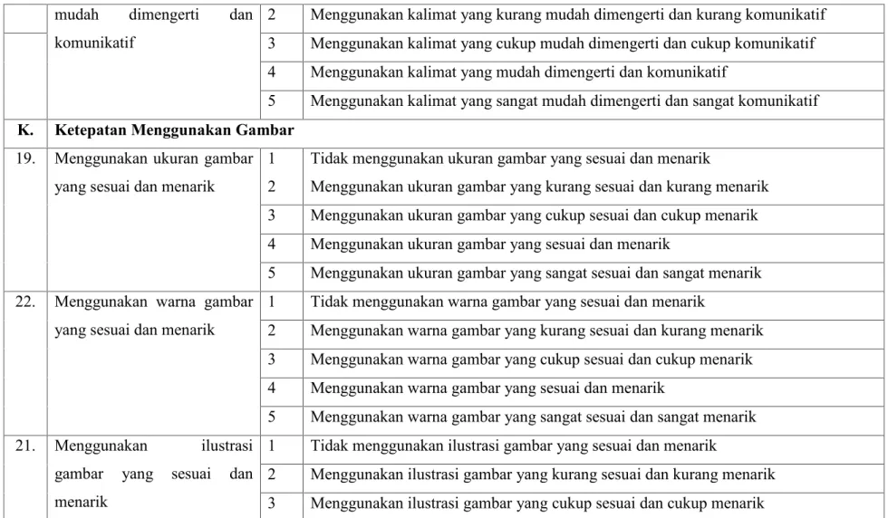 gambar  yang  sesuai  dan menarik