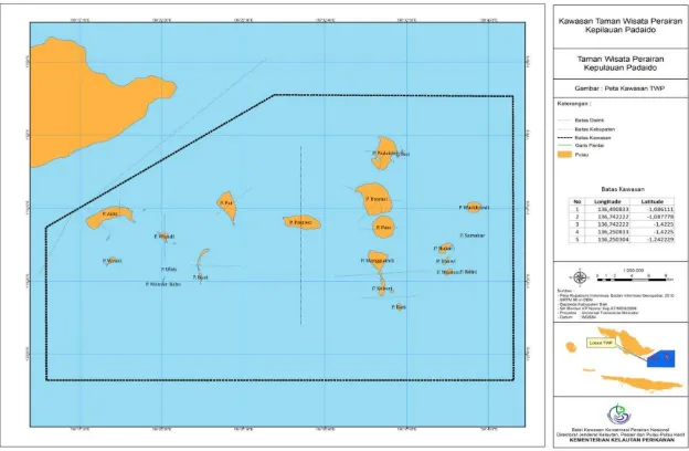Gambar 1. Peta Administrasi Kepulauan Padaido Biak Numfor